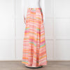 Emporio Sirenuse Orange, Pink and Green Stripe Maxi Skirt
