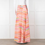 Emporio Sirenuse Orange, Pink and Green Stripe Maxi Skirt