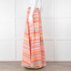Emporio Sirenuse Orange, Pink and Green Stripe Maxi Skirt