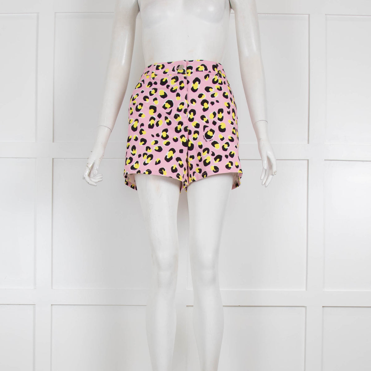 Love Moschino Pink & Yellow Animal Print Shorts