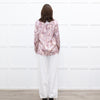 Dea Kudibal Floral Outline Red and Blue Silk Blouse