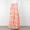 Emporio Sirenuse Orange, Pink and Green Stripe Maxi Skirt
