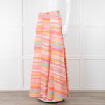 Emporio Sirenuse Orange, Pink and Green Stripe Maxi Skirt