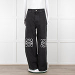 Loewe  Anagram Grey Jeans With White Embossed Logo