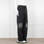 Loewe  Anagram Grey Jeans With White Embossed Logo
