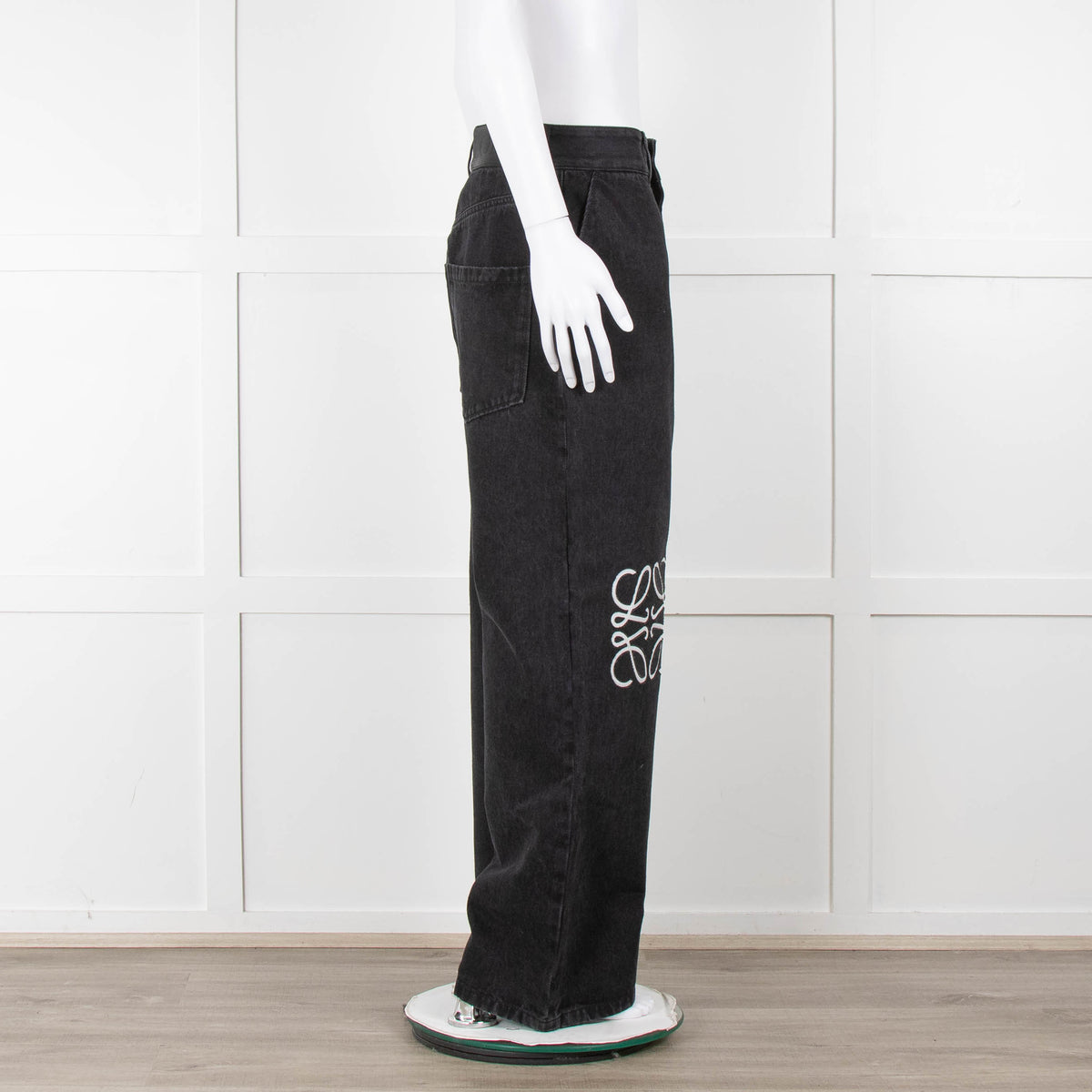 Loewe  Anagram Grey Jeans With White Embossed Logo