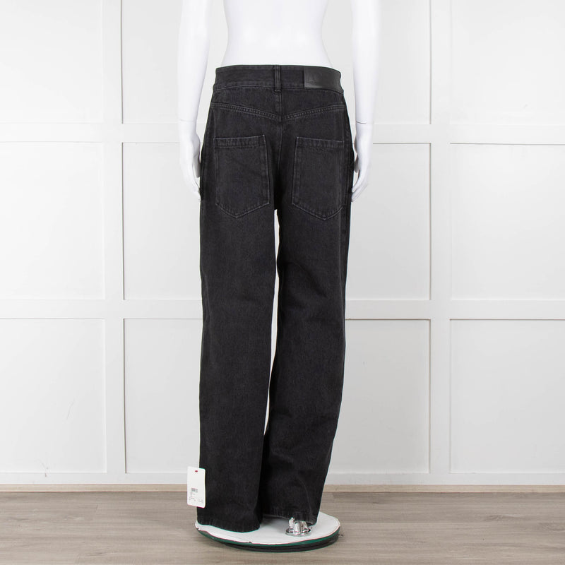 Loewe  Anagram Grey Jeans With White Embossed Logo