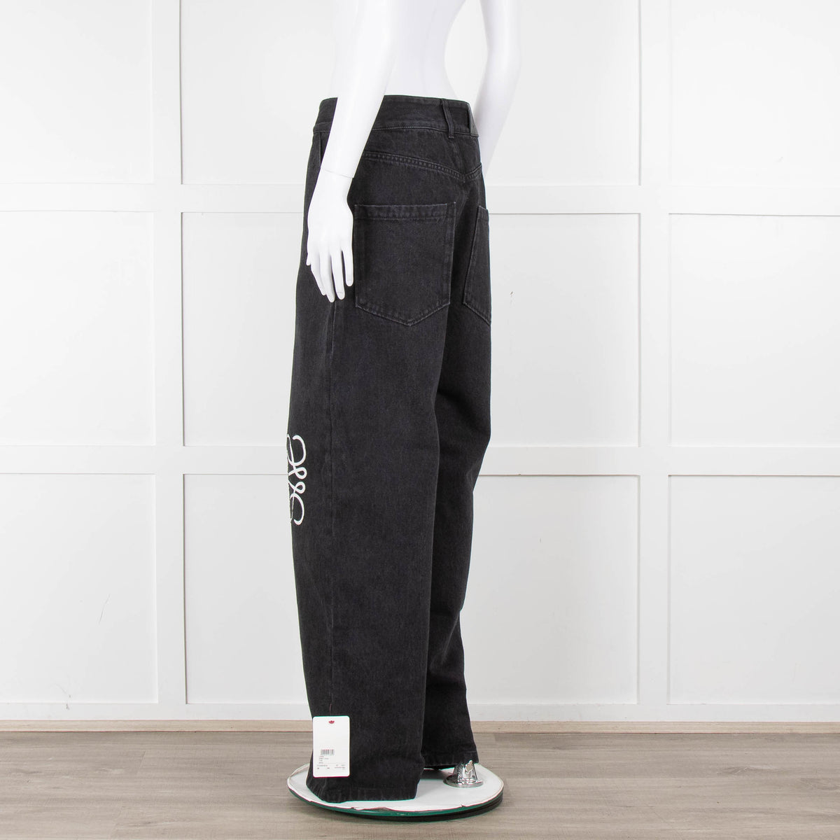 Loewe  Anagram Grey Jeans With White Embossed Logo