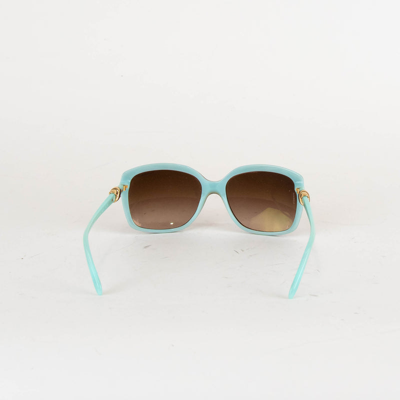 Tiffany & Co Tortoise Shell Sunglasses With Blue Arms