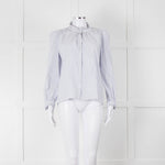 M.A.B.E White Blue Striped Long Sleeve Top