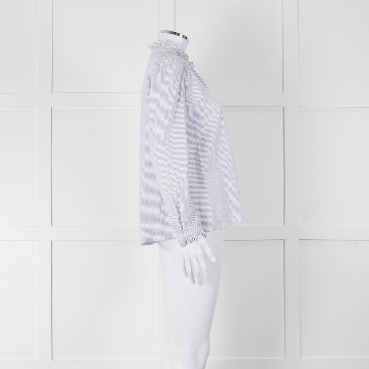 M.A.B.E White Blue Striped Long Sleeve Top