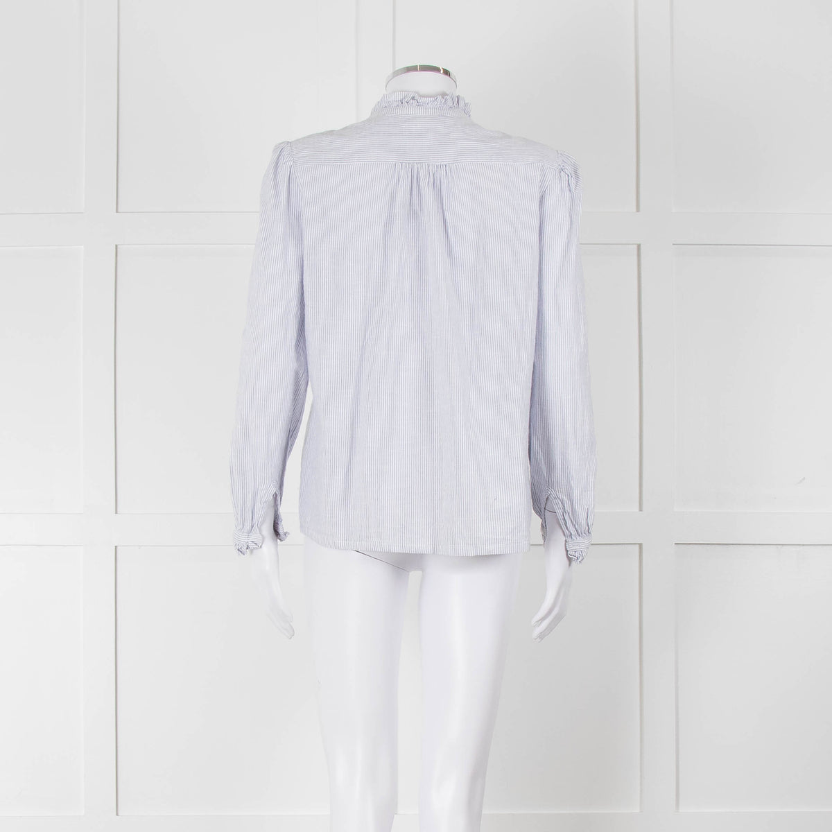 M.A.B.E White Blue Striped Long Sleeve Top