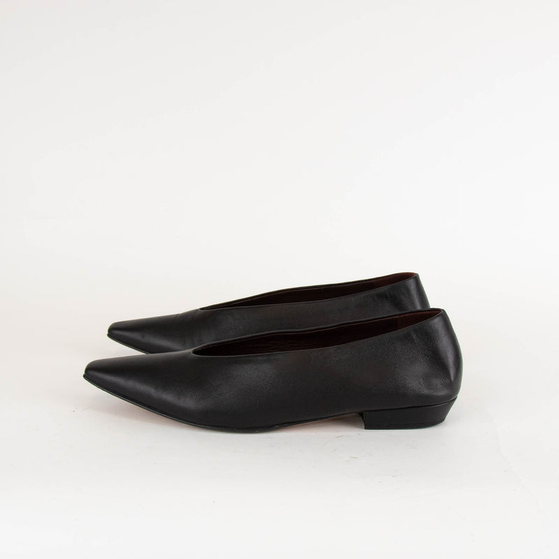 Bottega Veneta Black Almond Ballerina Flats