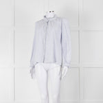 M.A.B.E White Blue Striped Long Sleeve Top