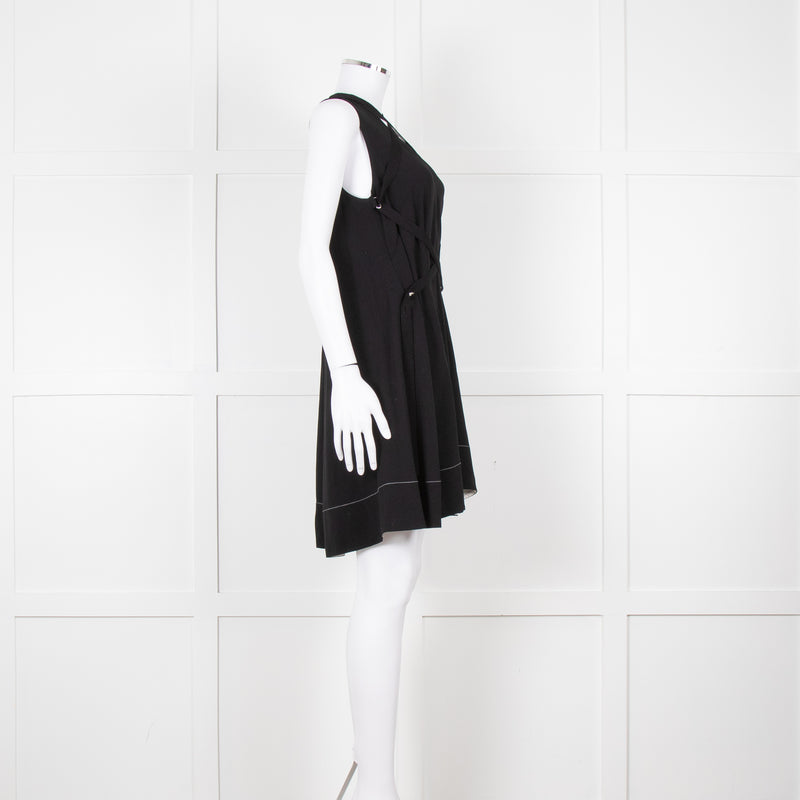 Proenza Schouler Black Sleeveless Harness Detail Mini Dress