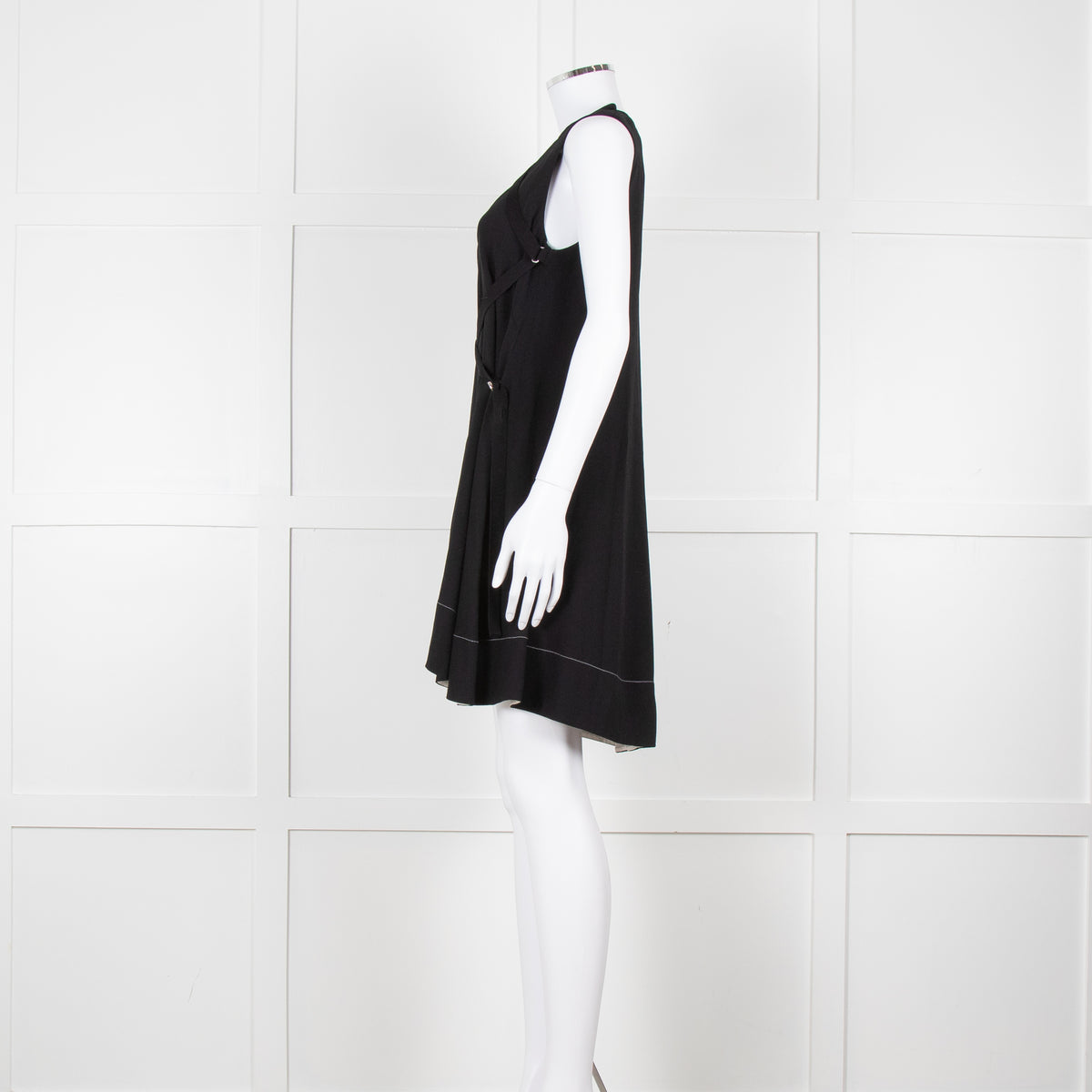 Proenza Schouler Black Sleeveless Harness Detail Mini Dress