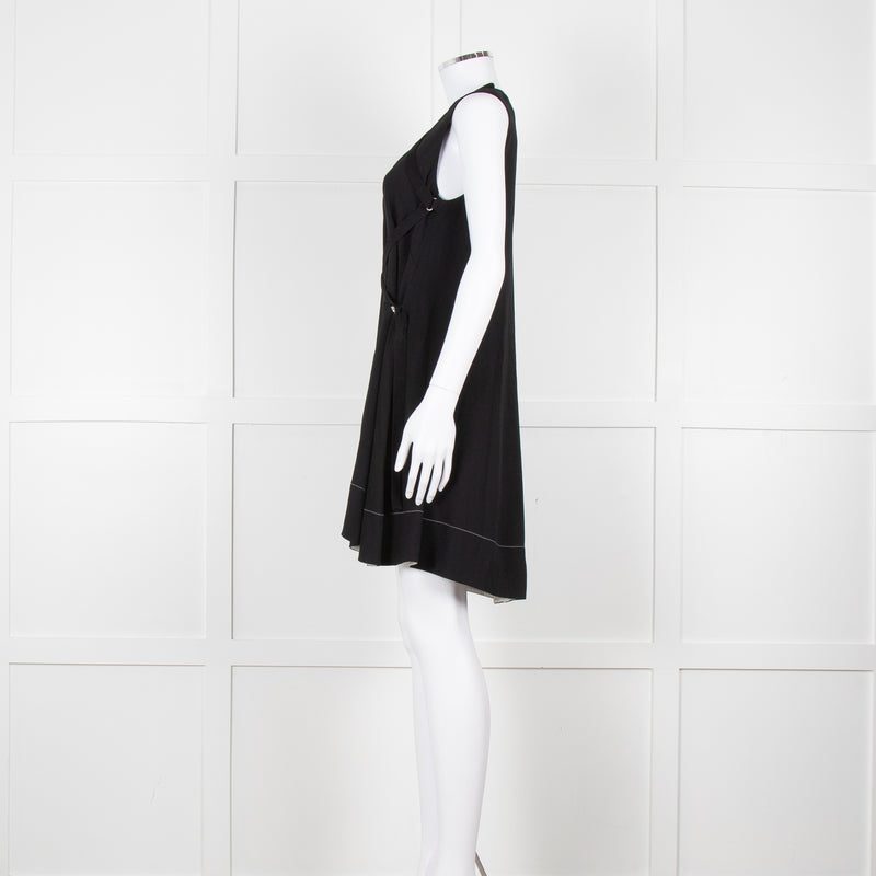 Proenza Schouler Black Sleeveless Harness Detail Mini Dress