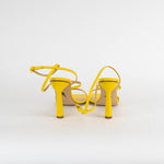 Paul Andrew Slinky Yellow Patent Leather Strappy Heel Sandals