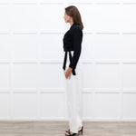 Ba&Sh Black Cropped Tie Waist Jacket
