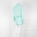 Mach & Mach Turquoise With Diamante Heart Trim Skirt and Shirt Co-ord