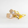 Paul Andrew Slinky Yellow Patent Leather Strappy Heel Sandals
