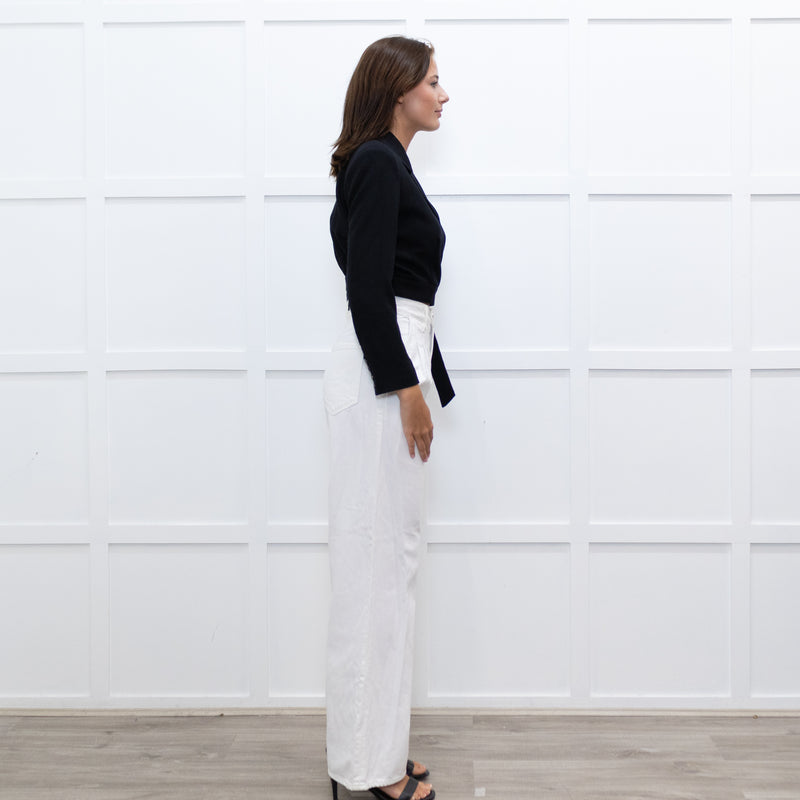 Ba&Sh Black Cropped Tie Waist Jacket