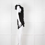 Isabel Marant Black Pleated Ruffle Straps Ruched Dress