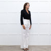 Ba&Sh Black Cropped Tie Waist Jacket