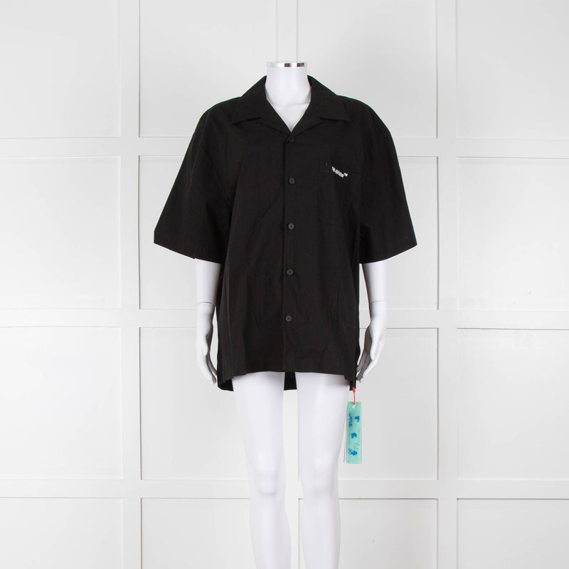 Off-White Black Cotton Shortsleeve Shirt