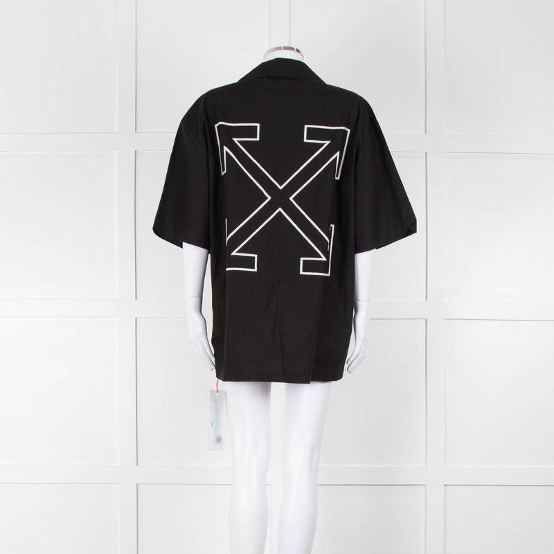 Off-White Black Cotton Shortsleeve Shirt