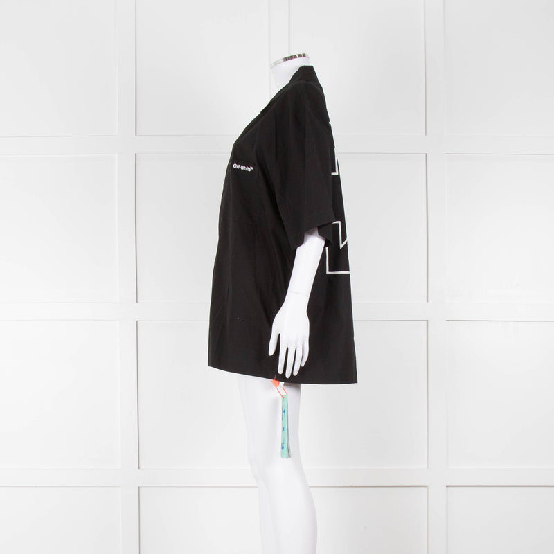 Off-White Black Cotton Shortsleeve Shirt