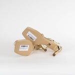 Paul Andrew Gold Lace Up Kitten Heels