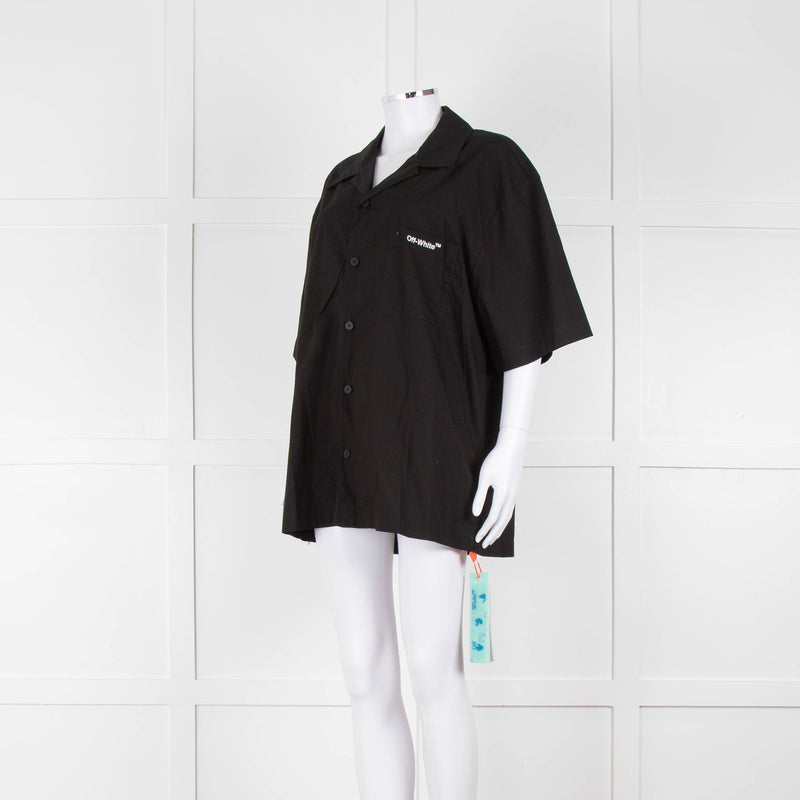 Off-White Black Cotton Shortsleeve Shirt