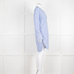 Rag & Bone White Blue Striped Cotton Shirt Dress
