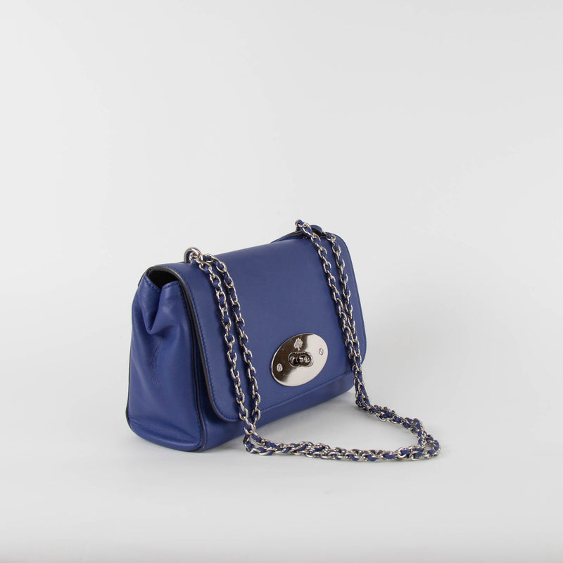 Mulberry Royal Blue Lily Bag With Silver Hardware