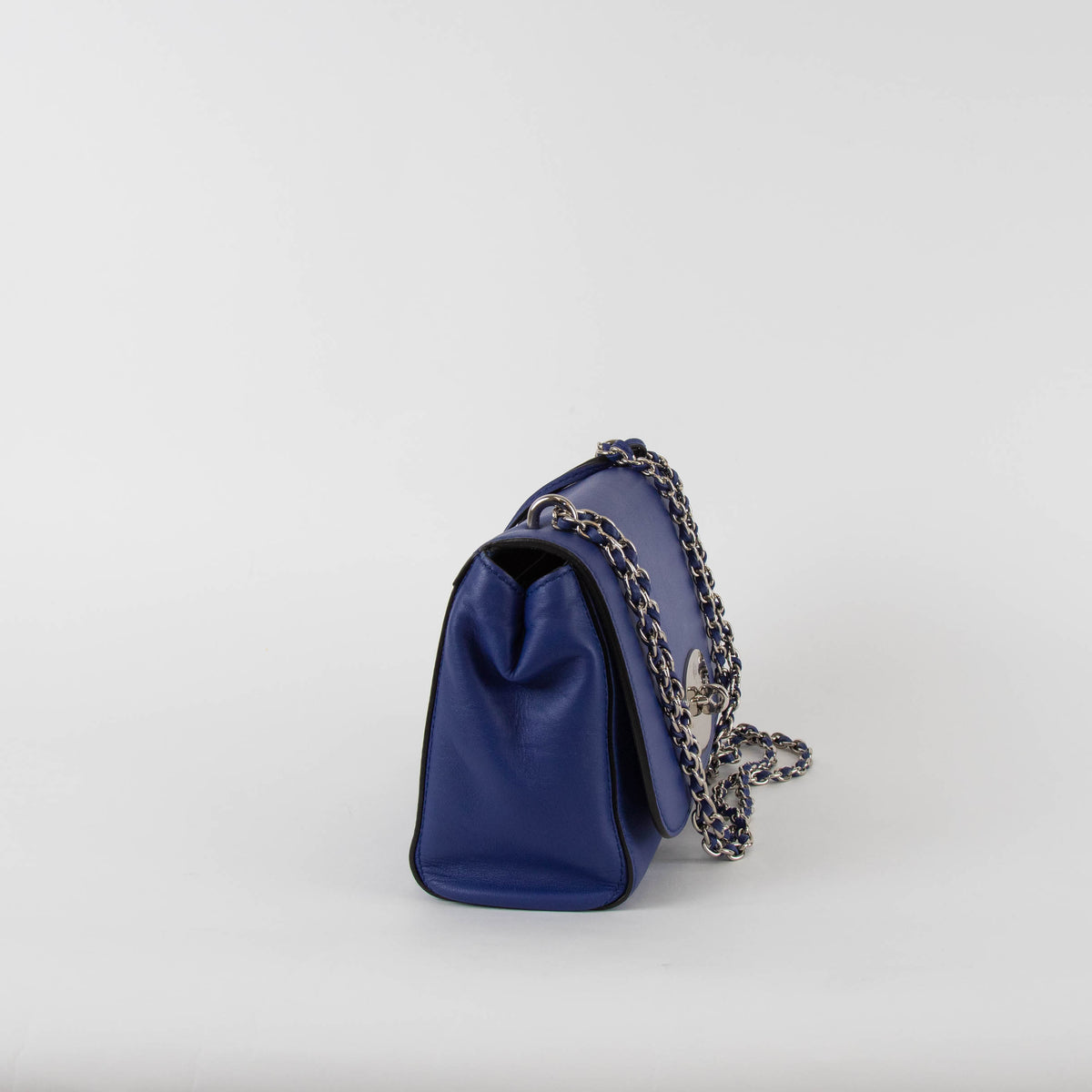Mulberry Royal Blue Lily Bag With Silver Hardware