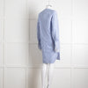 Rag & Bone White Blue Striped Cotton Shirt Dress