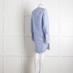 Rag & Bone White Blue Striped Cotton Shirt Dress