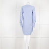 Rag & Bone White Blue Striped Cotton Shirt Dress