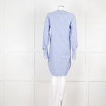 Rag & Bone White Blue Striped Cotton Shirt Dress