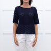 Baum und Pferdgarten Navy Ice Blue Lace Short Sleeve Top
