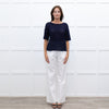 Baum und Pferdgarten Navy Ice Blue Lace Short Sleeve Top