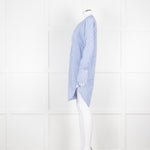 Rag & Bone White Blue Striped Cotton Shirt Dress