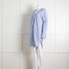 Rag & Bone White Blue Striped Cotton Shirt Dress