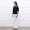Baum und Pferdgarten Navy Ice Blue Lace Short Sleeve Top