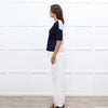 Baum und Pferdgarten Navy Ice Blue Lace Short Sleeve Top