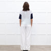 Baum und Pferdgarten Navy Ice Blue Lace Short Sleeve Top