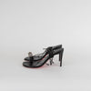 Christian Louboutin Black Crystal Lace Up Heels