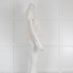 Re/Done Hanes Cream Cropped T Shirt