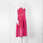Self-Portrait Pink Lace Sleeveless Dress